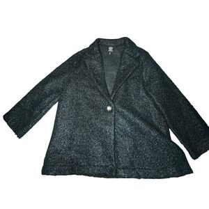 Bobeau Women's‎ XS Gray Textured Knit Open Front Cardigan Jacket